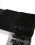 Aurora Blossom Beaded Border Lace Mix and Match - (Black) + Satin (Black)